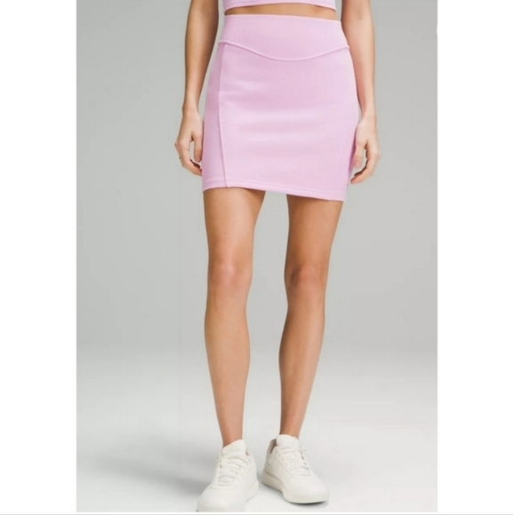 New Lululemon Scuba High Rise Mini Skirt | Vita Pink | S - Picture 2 of 7